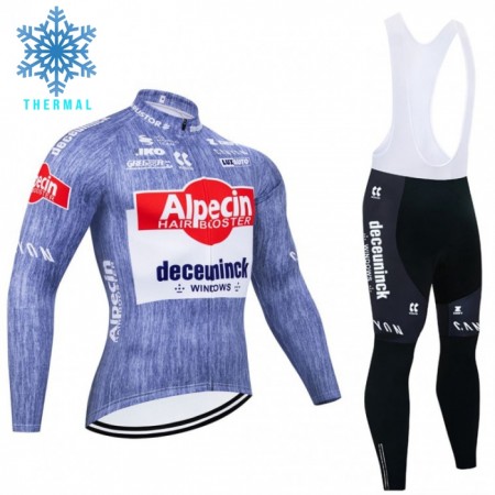 Completo Maglia ML + Pantaloncino con bretelle ML 2024 Alpecin Deceuninck Winter Invernale